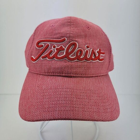Titleist Red Strap Back Adjustable Athletic Embroidered Golf Cap Hat - Picture 1 of 5
